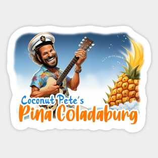 Coconut Pete's Pina Coladaburg Sticker